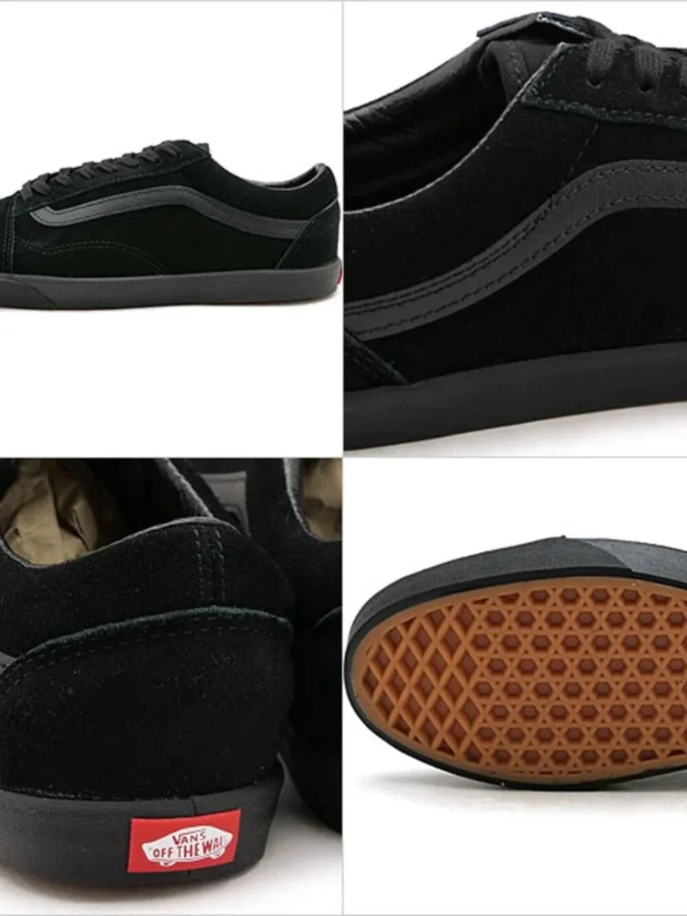 VANS Old Skool Low pro BLACK/BLACK suede sneakers [VN000D0EBKA]